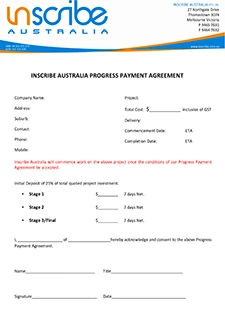 Progress Payment Agreement