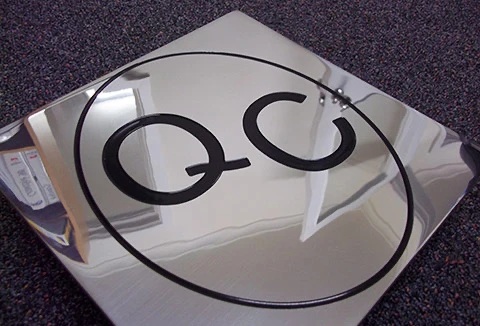 Engraving stainless steel gallery