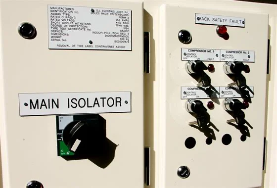 Electrical Switchboard Labels