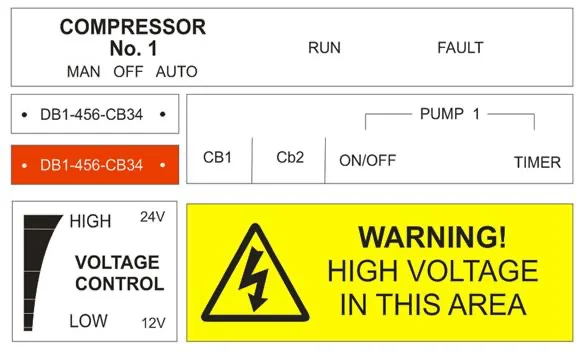 Electrical Switchboard Labels