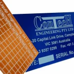 blue and orang plates