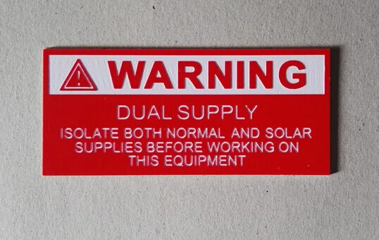 Solar install labels