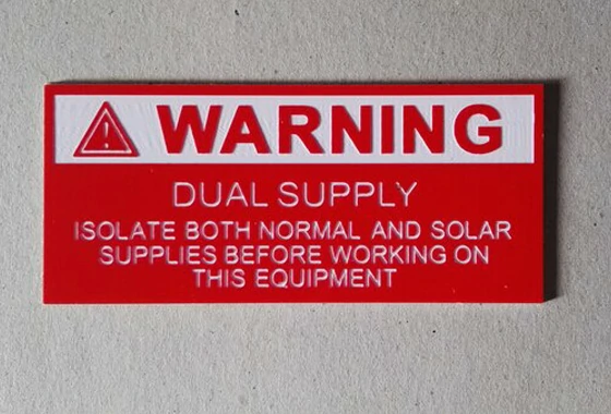 Solar install labels